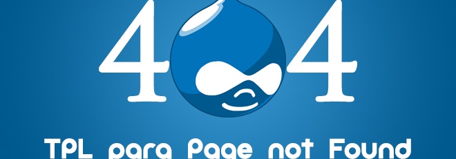 Texto 404 con Logo de Drupal reemplazando el 0
